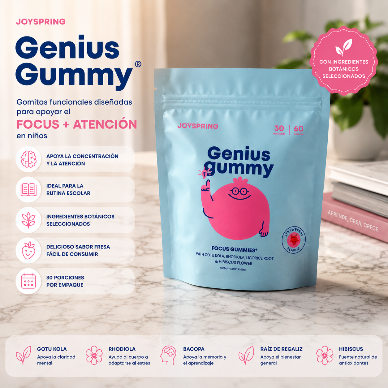 Genius Gummy™: Apoya el Enfoque y la Atención de tu Hijo Cada Día