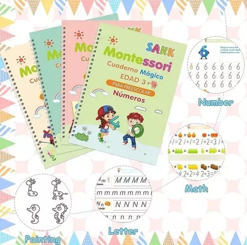 NO DEJES A TU HIJO SIN SU KIT DE REGRESO A CLASES : 1 Kit de Caligrafía para Niños Escritura Mágica Set de 4 Libros + 5 Minas de Tinta Mágica por solo $59.900 SOLO HOY
