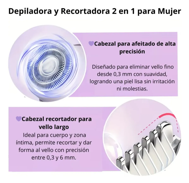 UNICA: Rasuradora Eléctrica doble punta ORIGINAL: Depílate en casa sin dolor en minutos ✨
