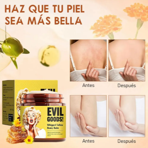 PROMO X1 : Evil Goods Whipped Tallow Honey Balm -ORIGINAL- | Nutrición Profunda para tu Piel
